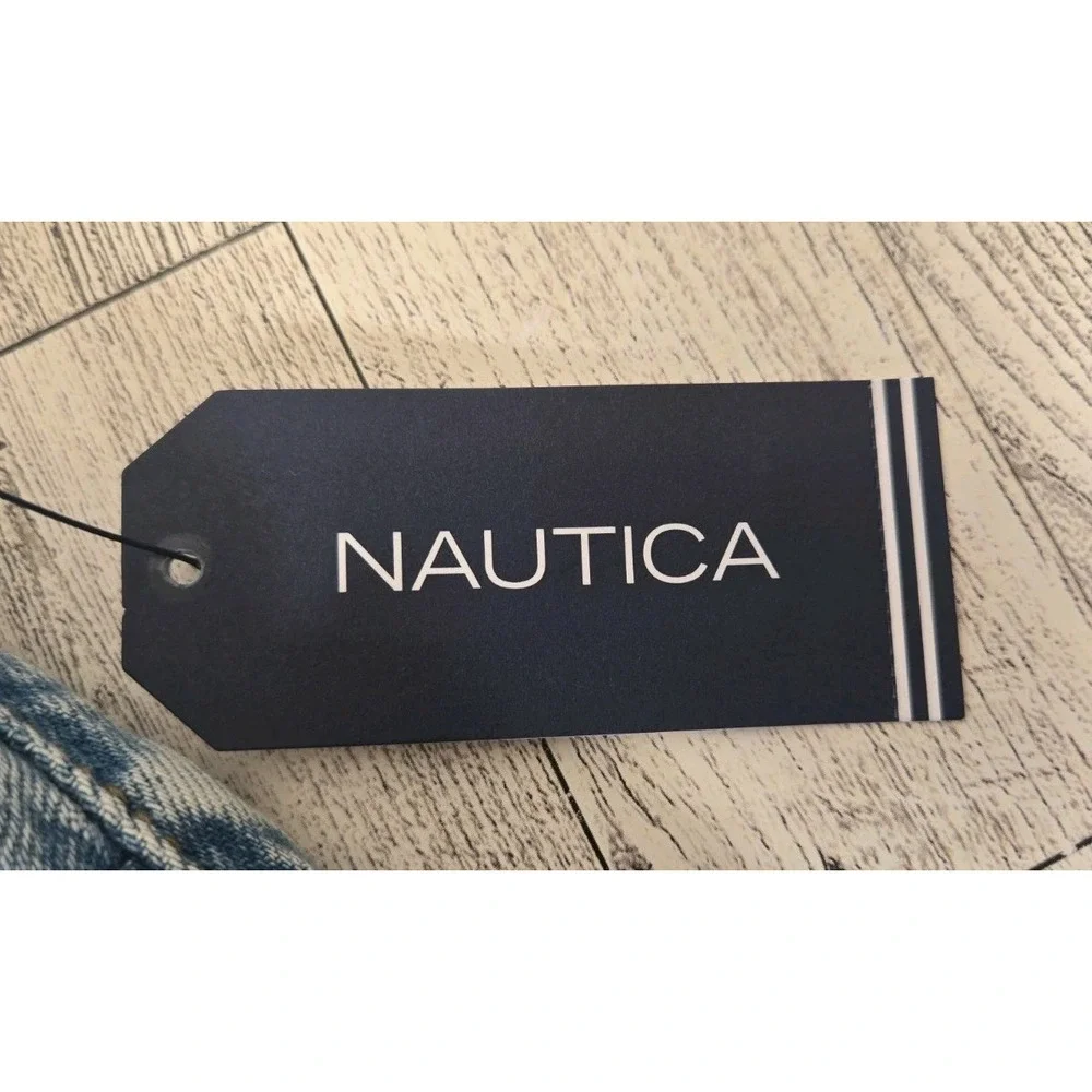 Nautica Mens Jeans 36x34 Original Relaxed Light Acid Wash 5 Pocket NEW